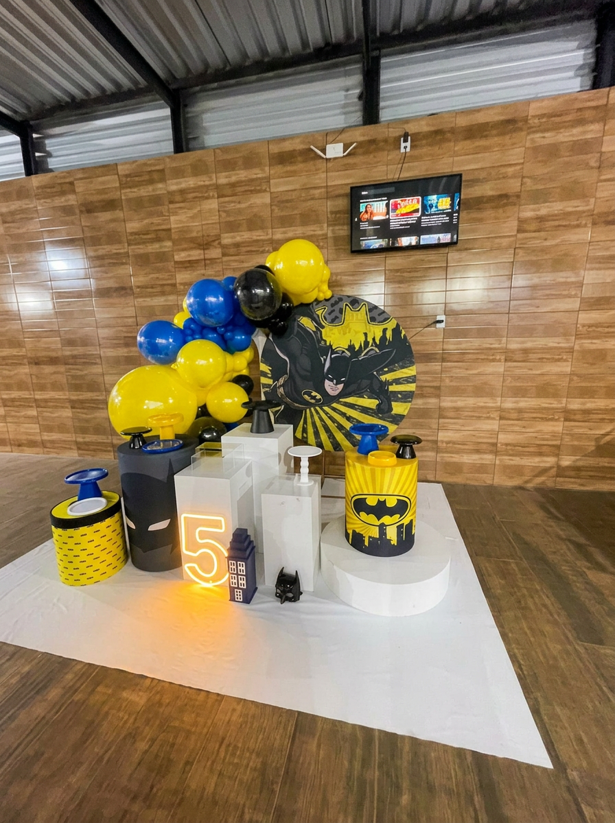 Espaço pronto para festa temática